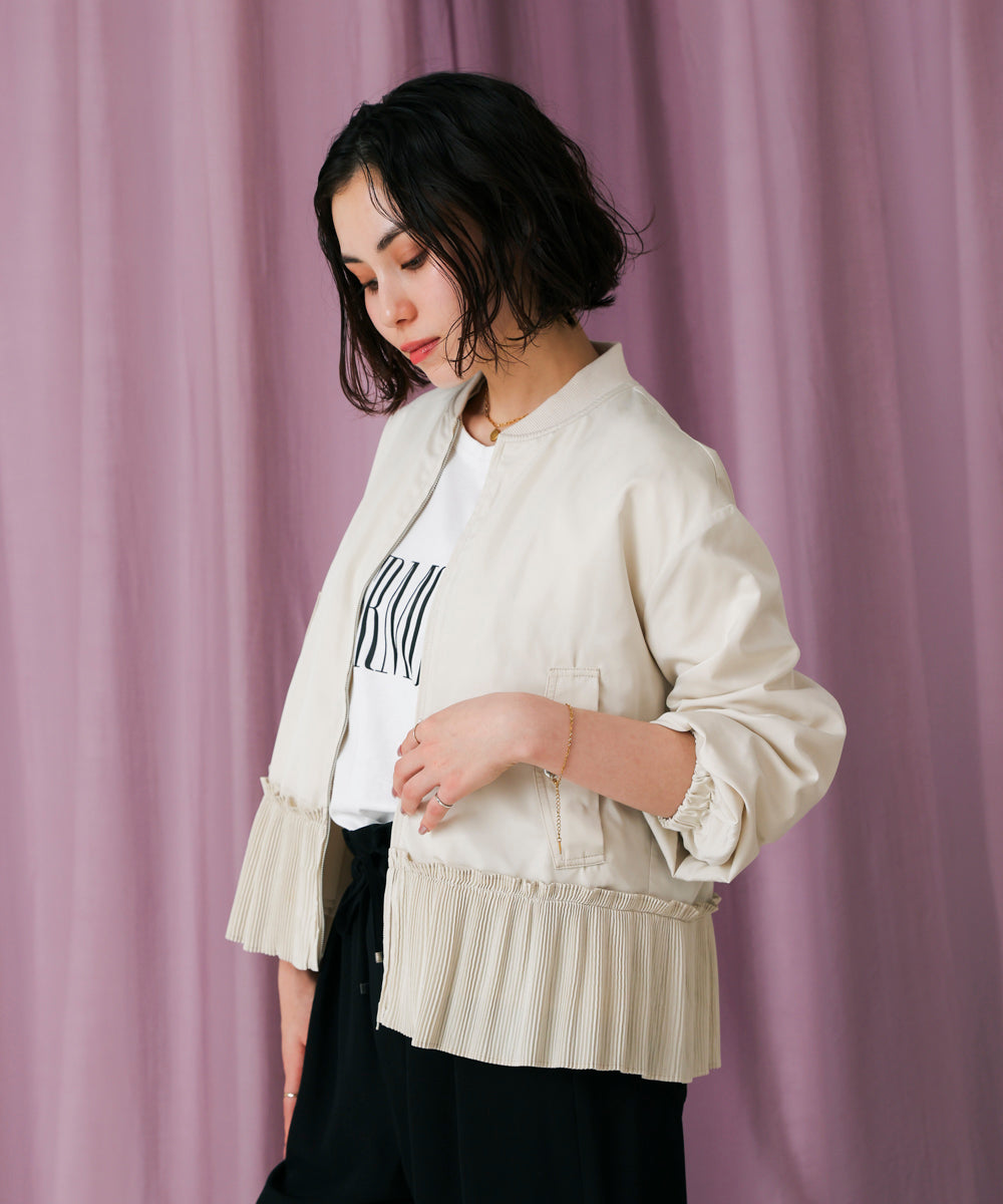 裾プリーツジャケット