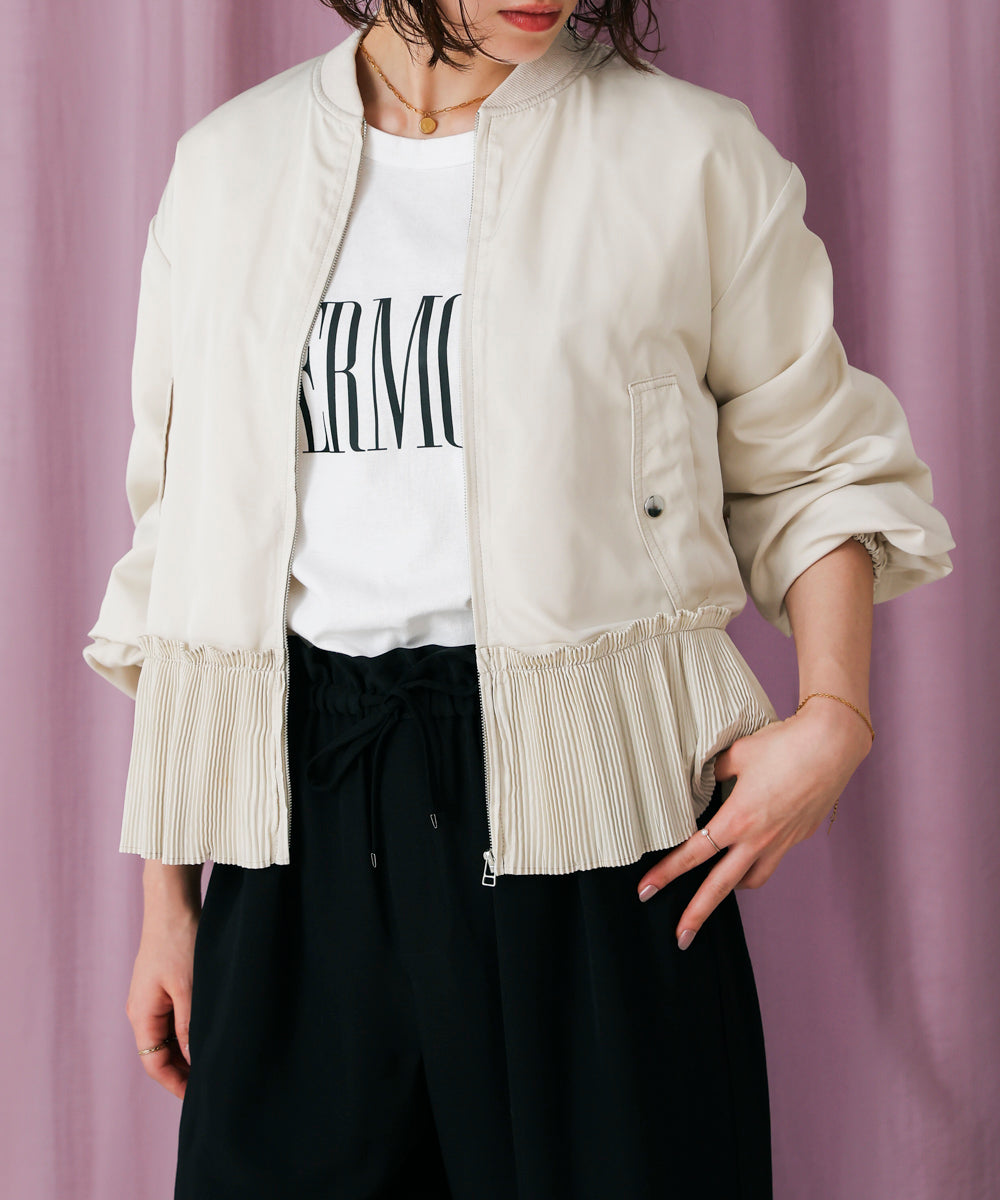 裾プリーツジャケット