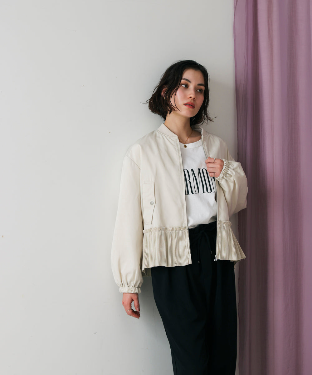 裾プリーツジャケット