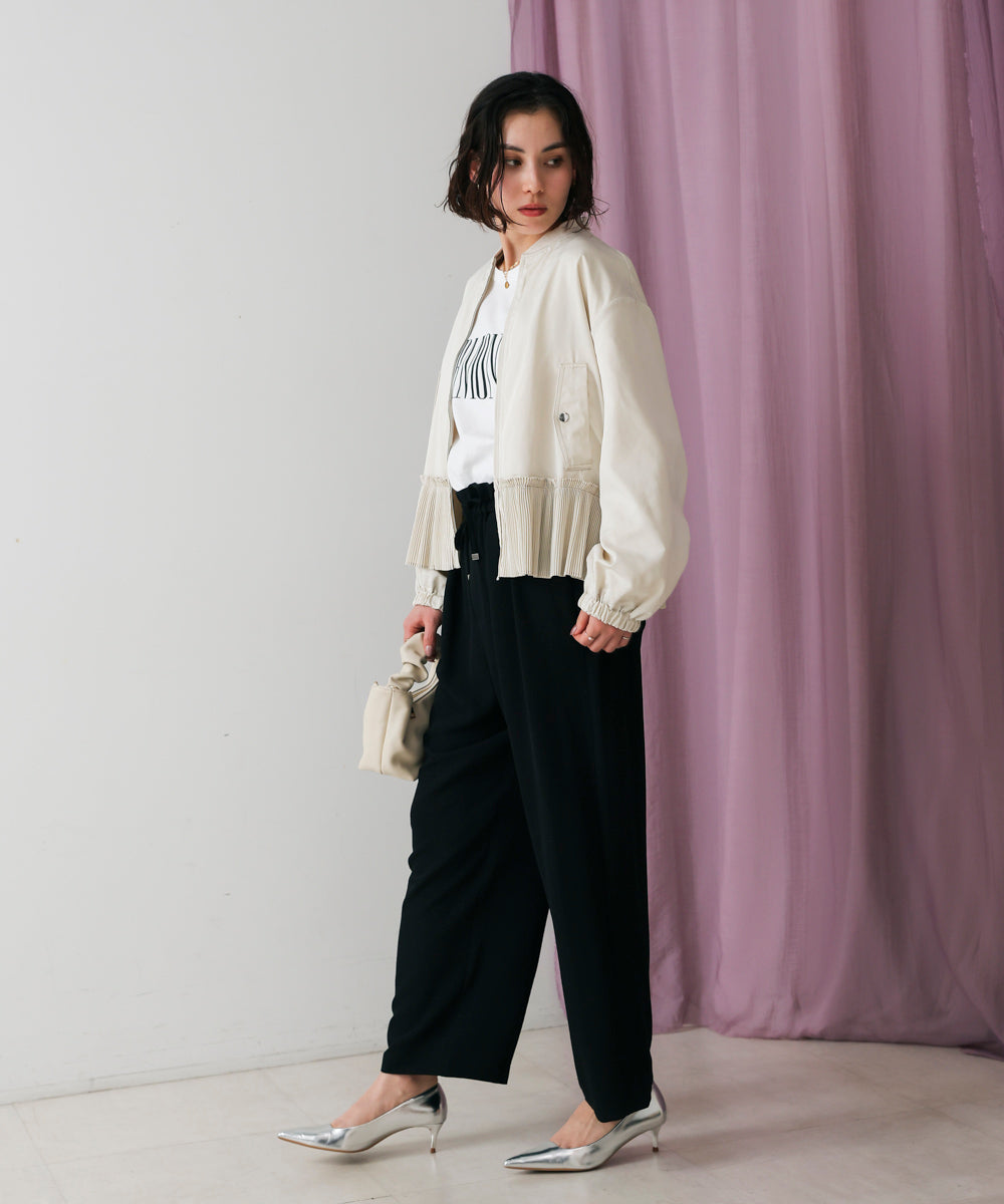 裾プリーツジャケット