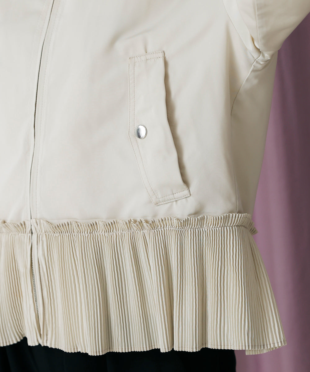裾プリーツジャケット