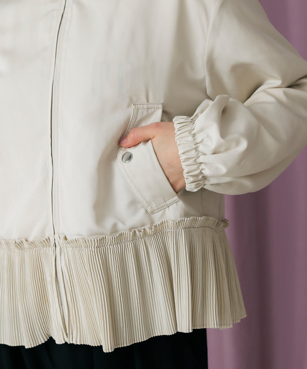 裾プリーツジャケット