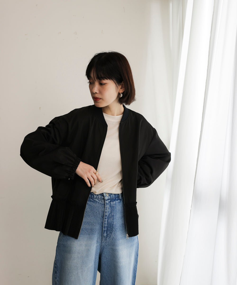 裾プリーツジャケット