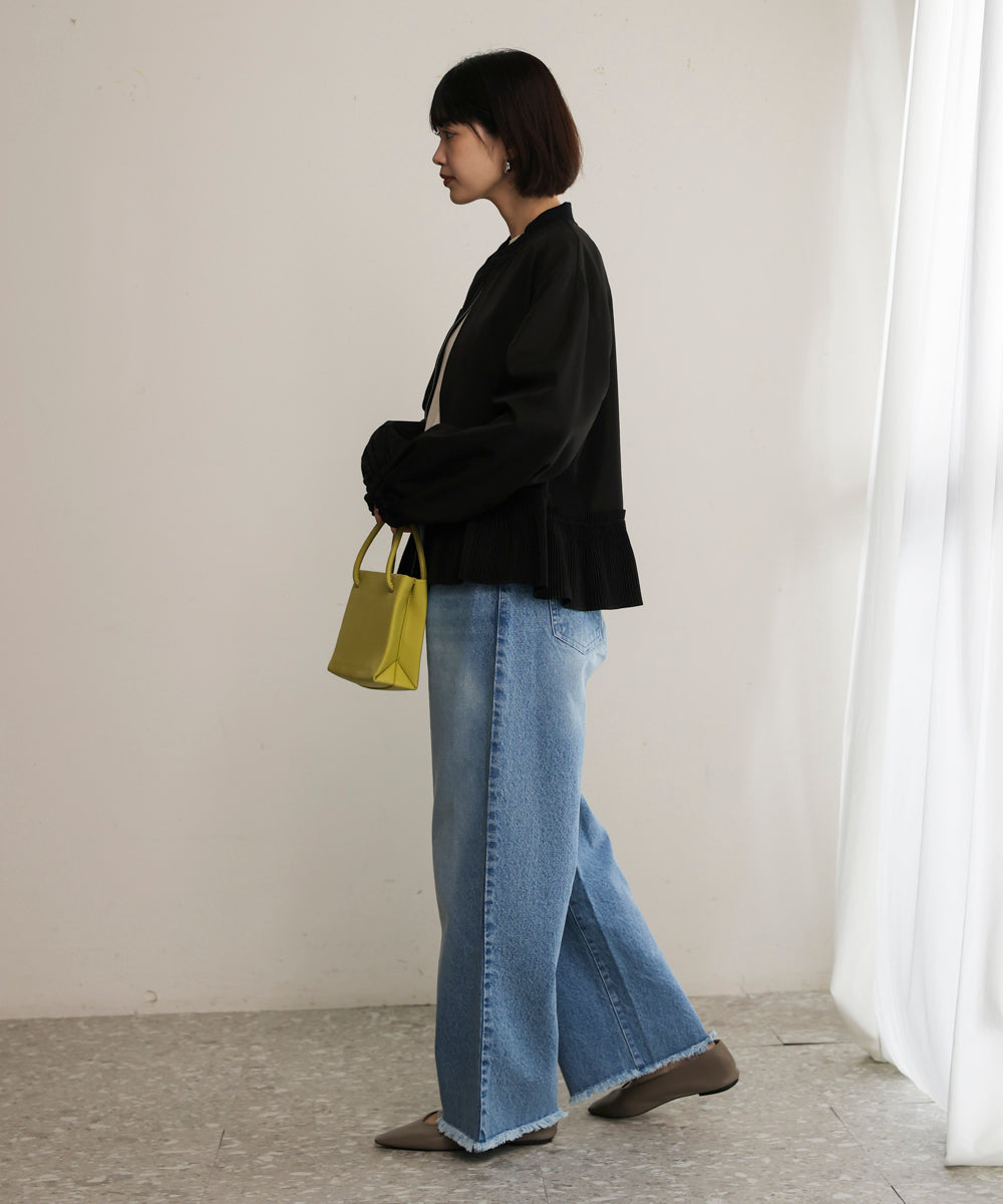 裾プリーツジャケット