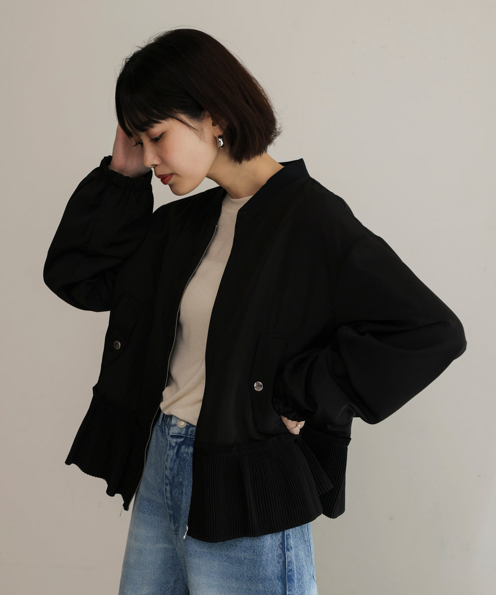 裾プリーツジャケット