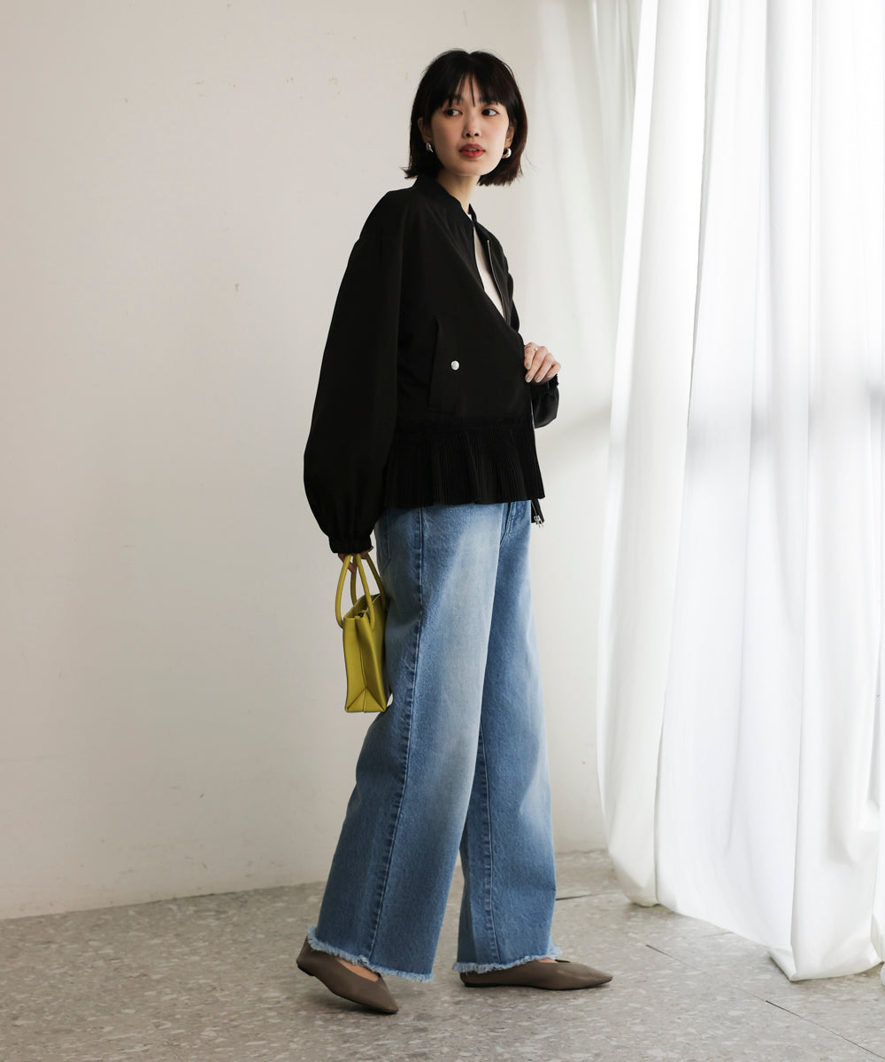 裾プリーツジャケット