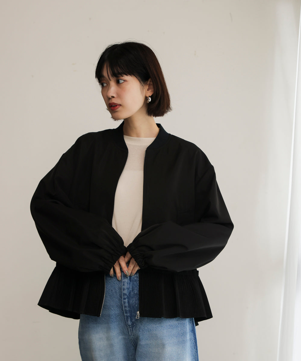 裾プリーツジャケット