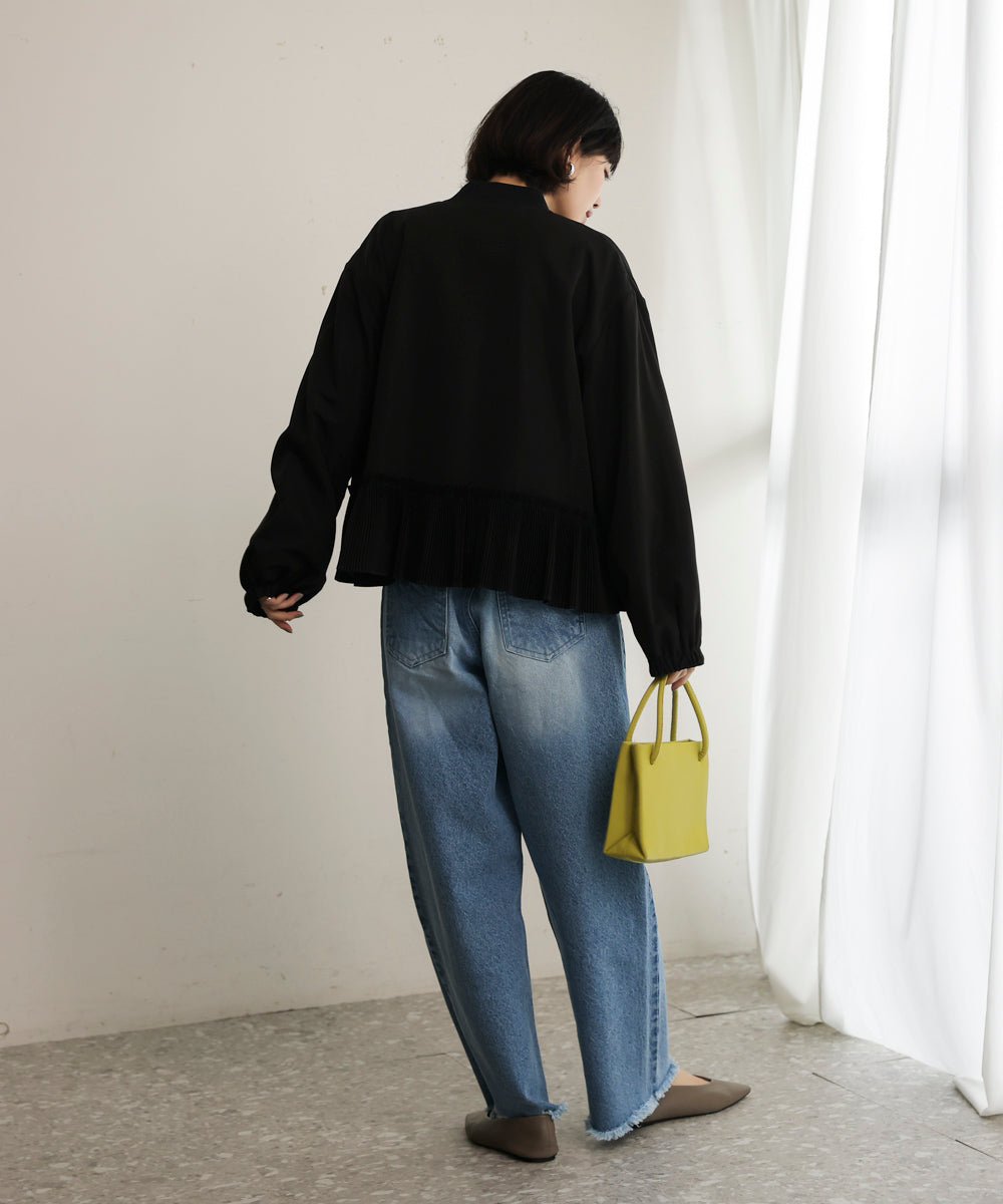 裾プリーツジャケット