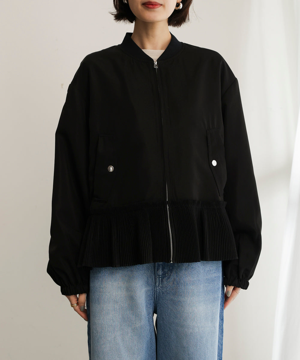 裾プリーツジャケット