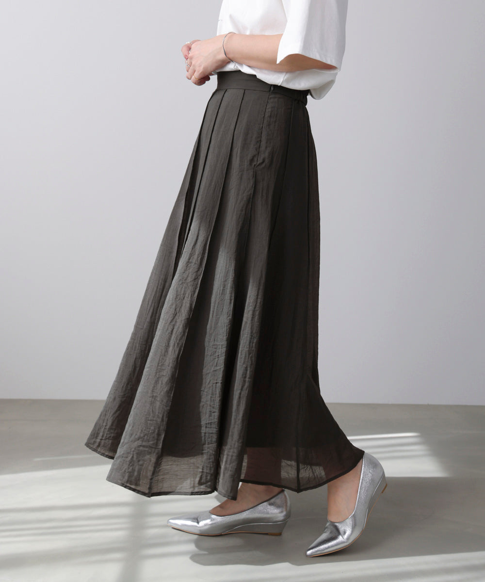 シアー綿タッチスカート
