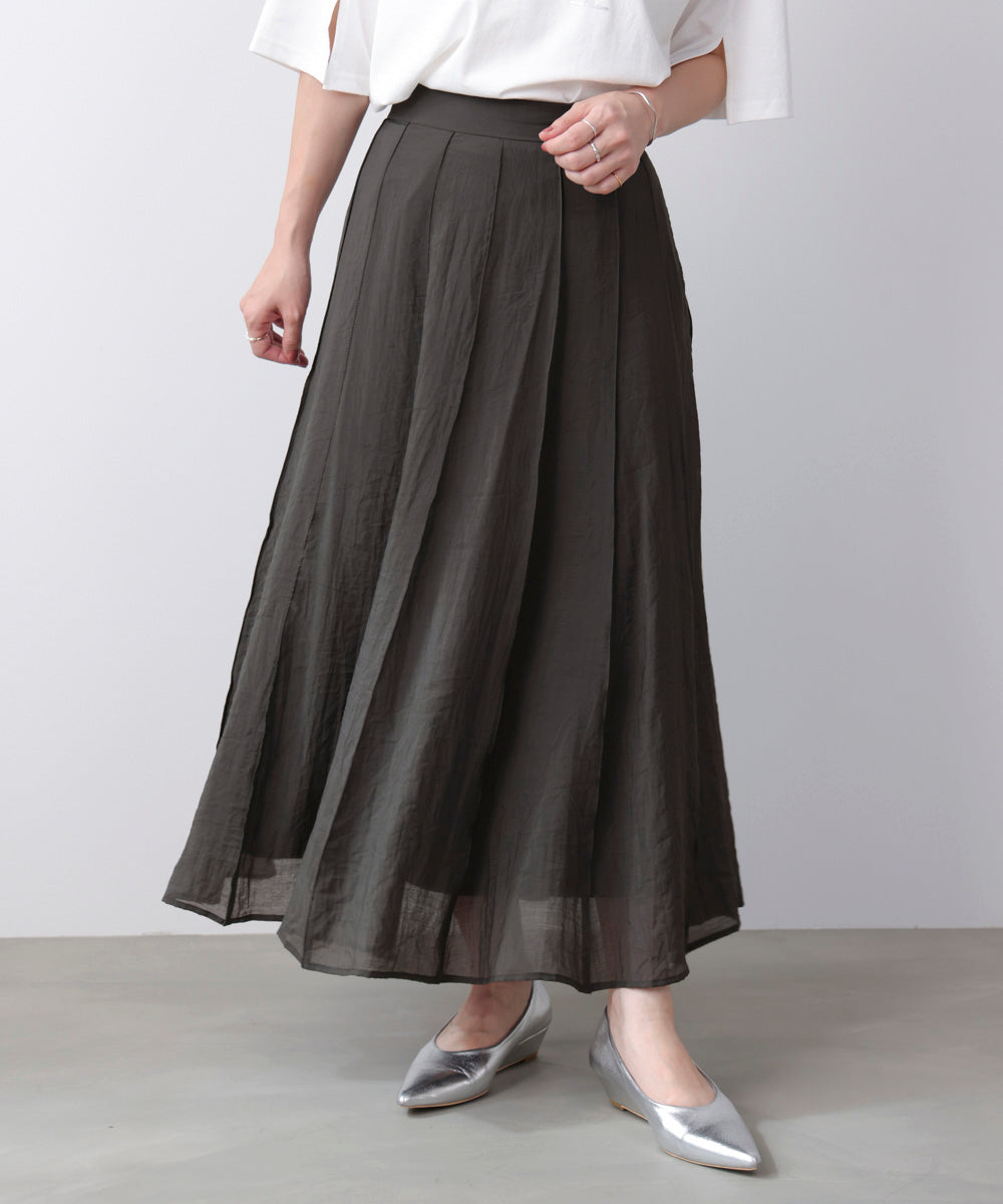 シアー綿タッチスカート