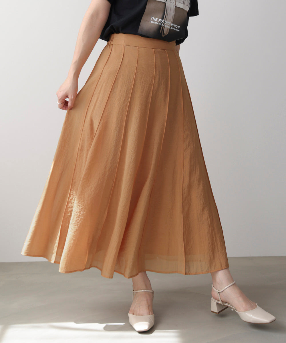 シアー綿タッチスカート