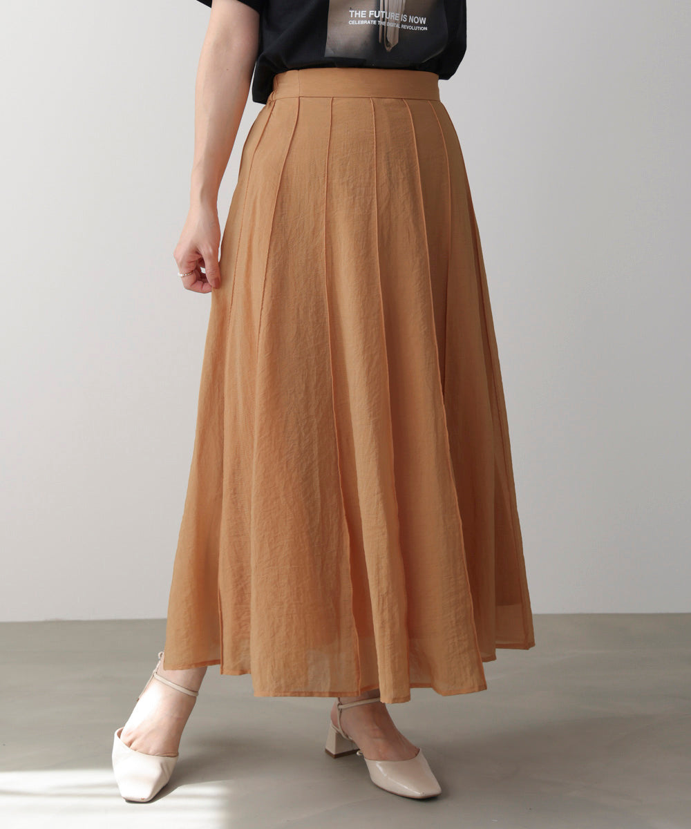 シアー綿タッチスカート