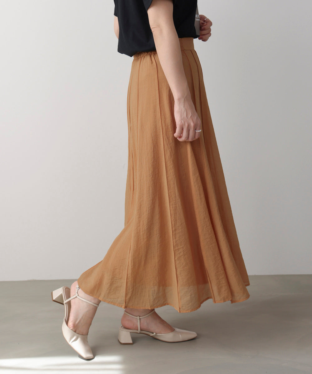 シアー綿タッチスカート