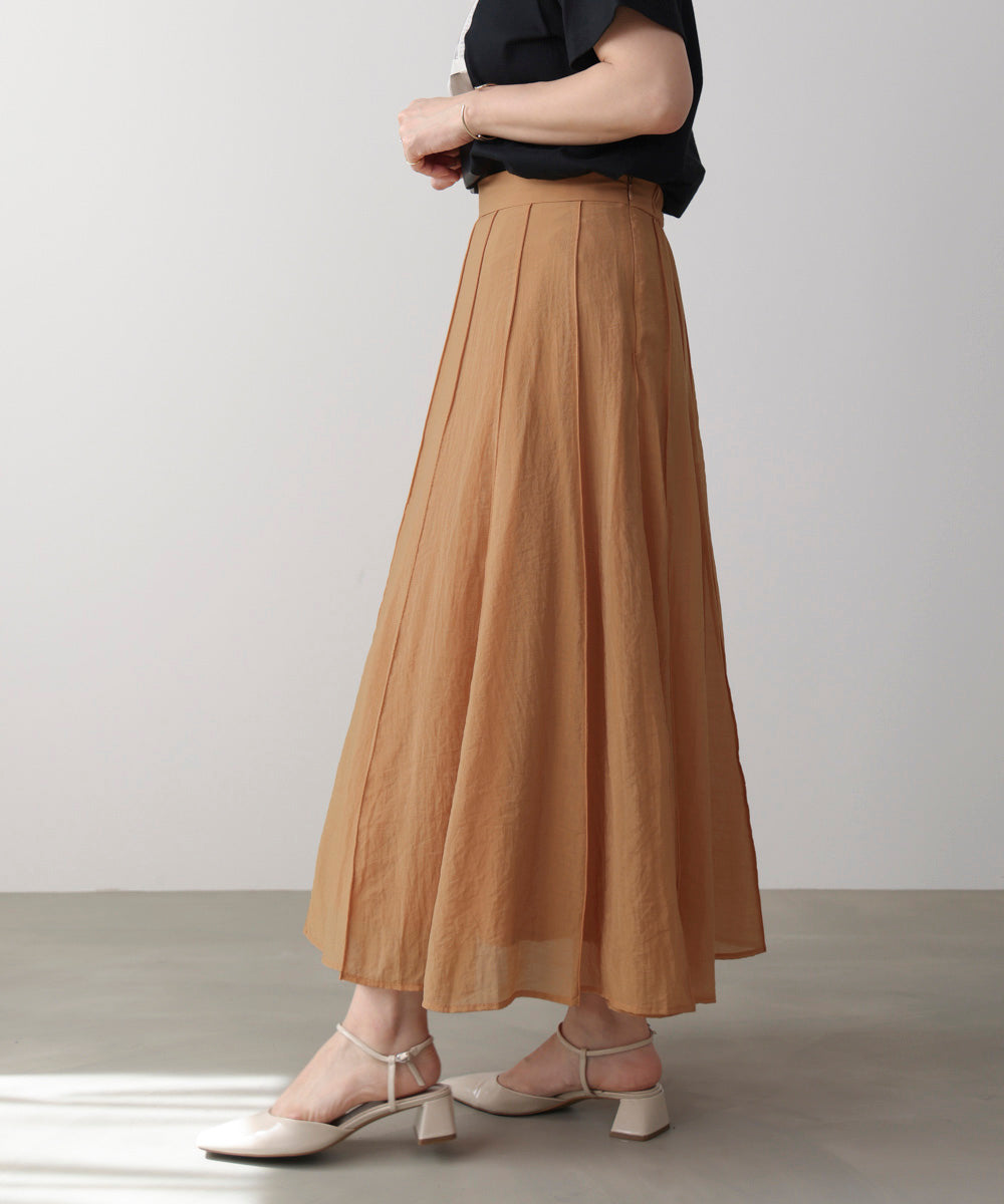 シアー綿タッチスカート