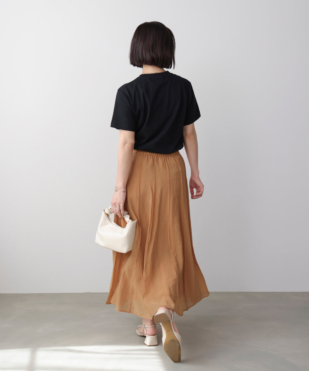シアー綿タッチスカート