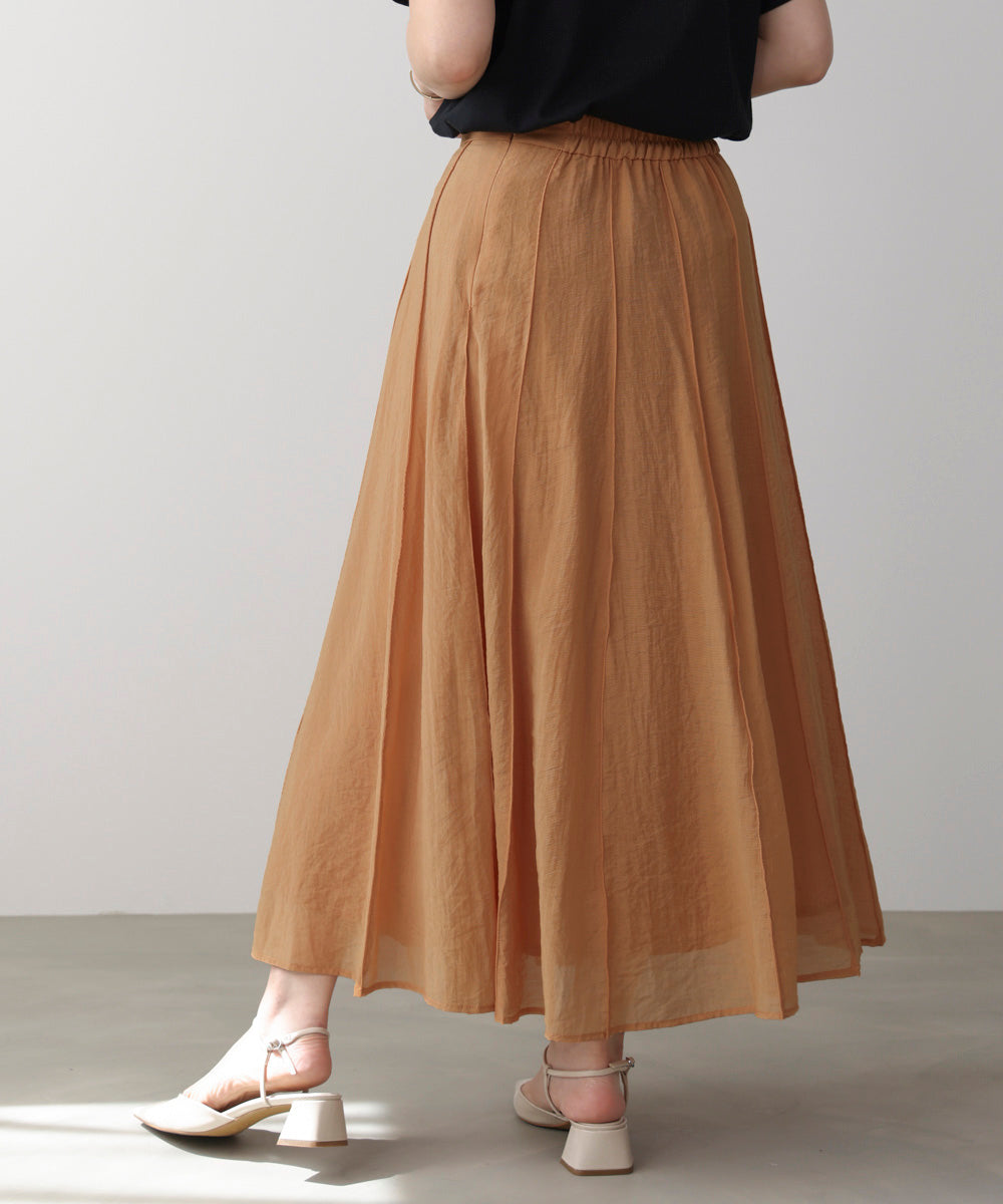 シアー綿タッチスカート