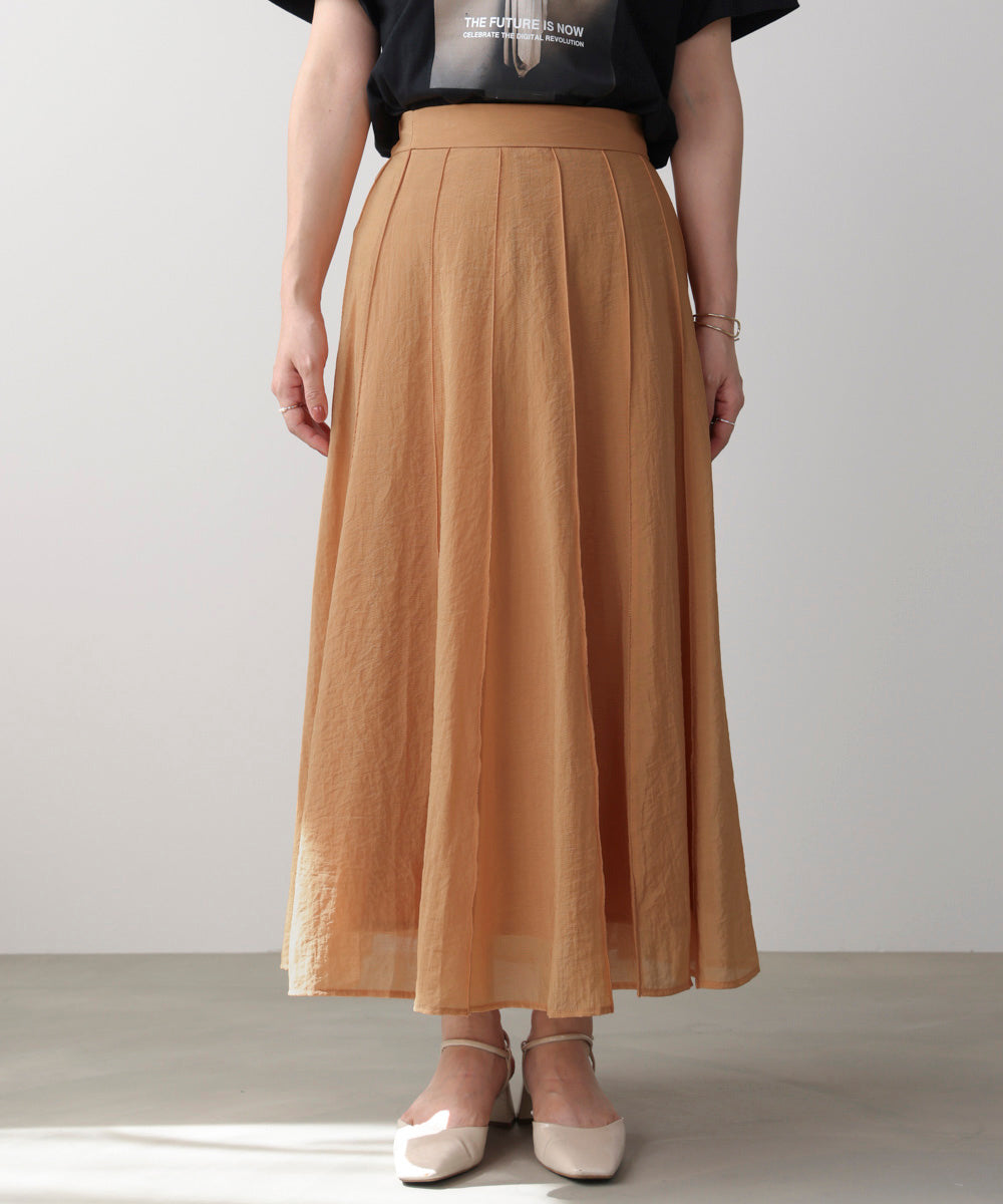 シアー綿タッチスカート