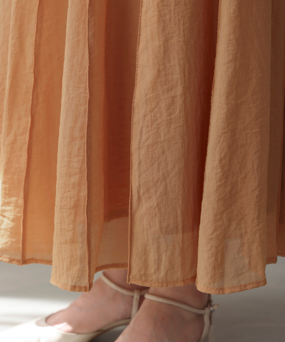 シアー綿タッチスカート