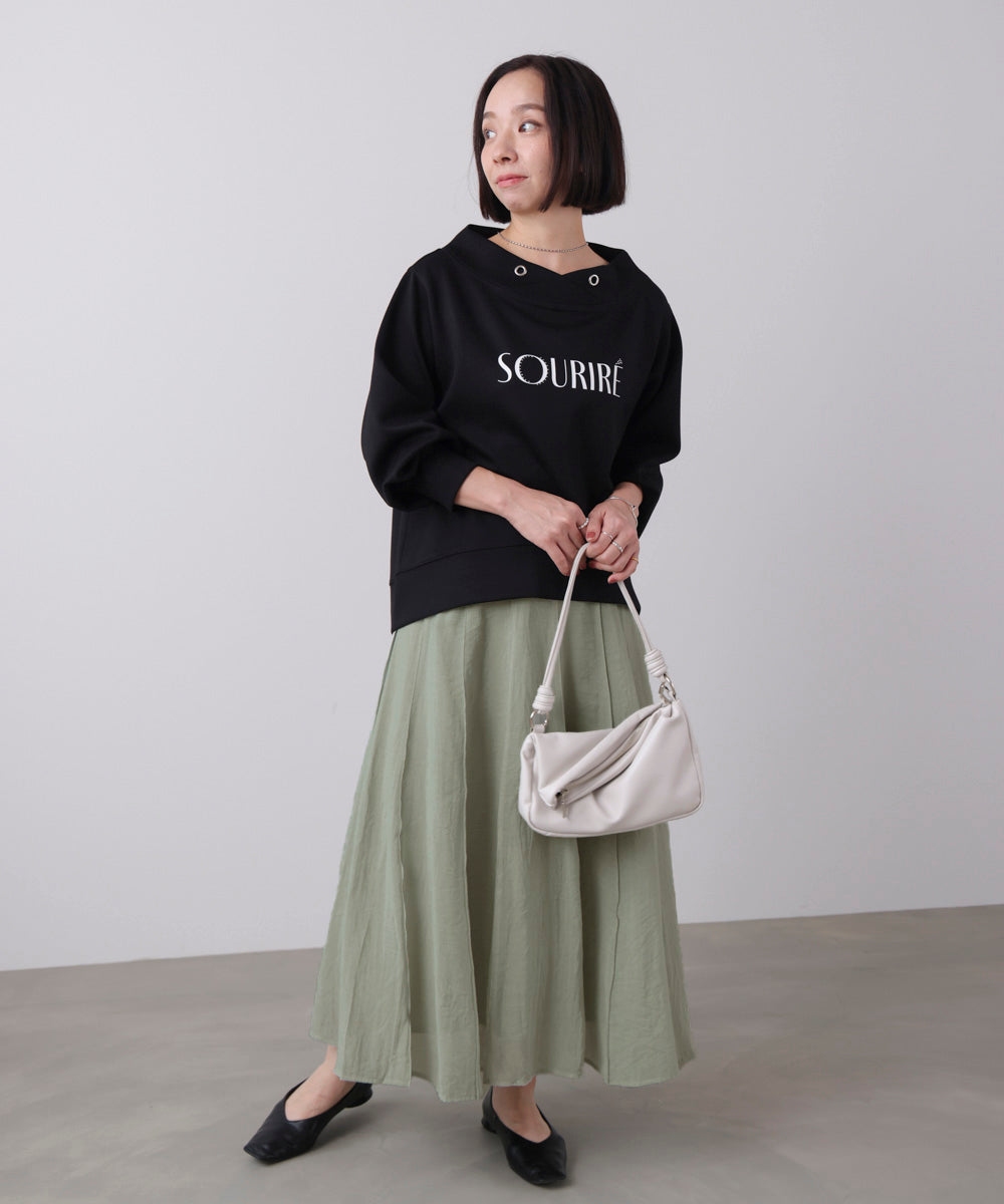 シアー綿タッチスカート