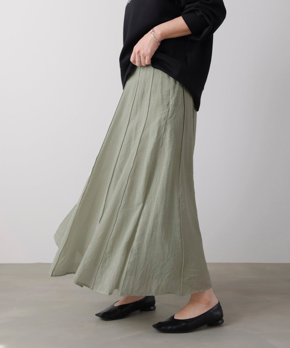 シアー綿タッチスカート