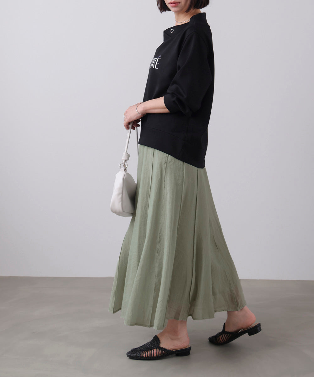 シアー綿タッチスカート
