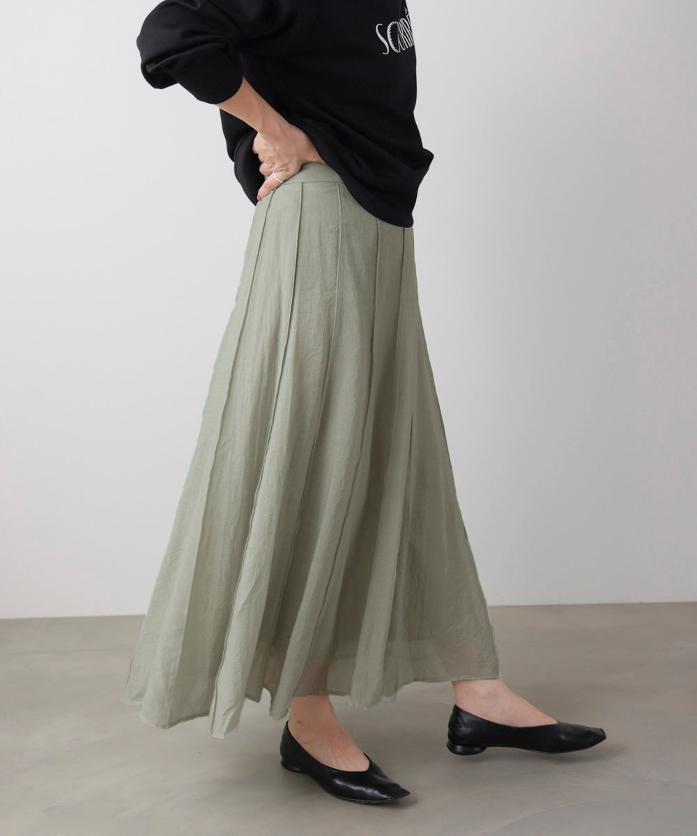 シアー綿タッチスカート