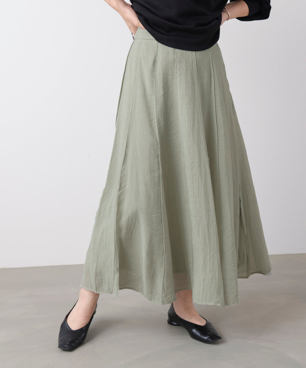 シアー綿タッチスカート