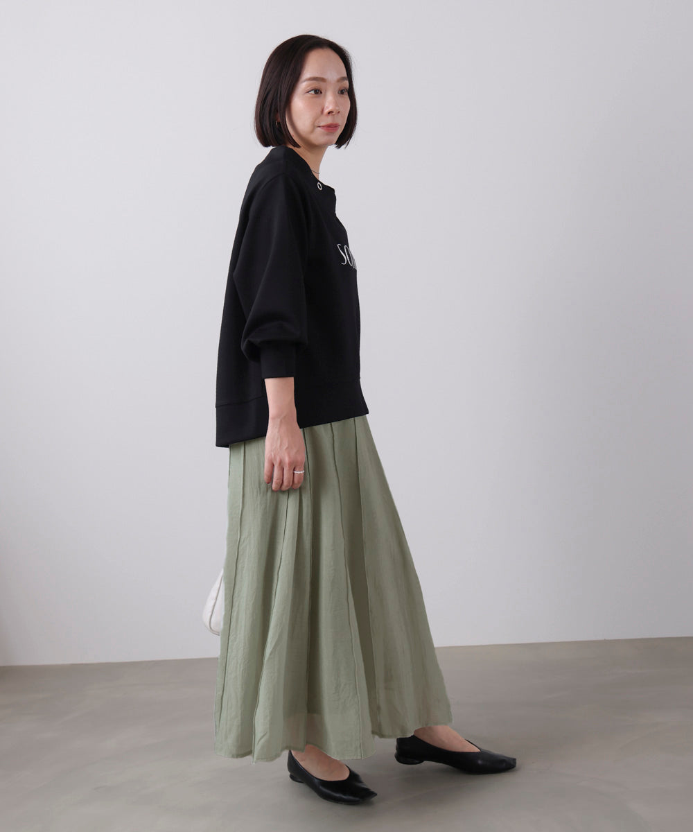 シアー綿タッチスカート