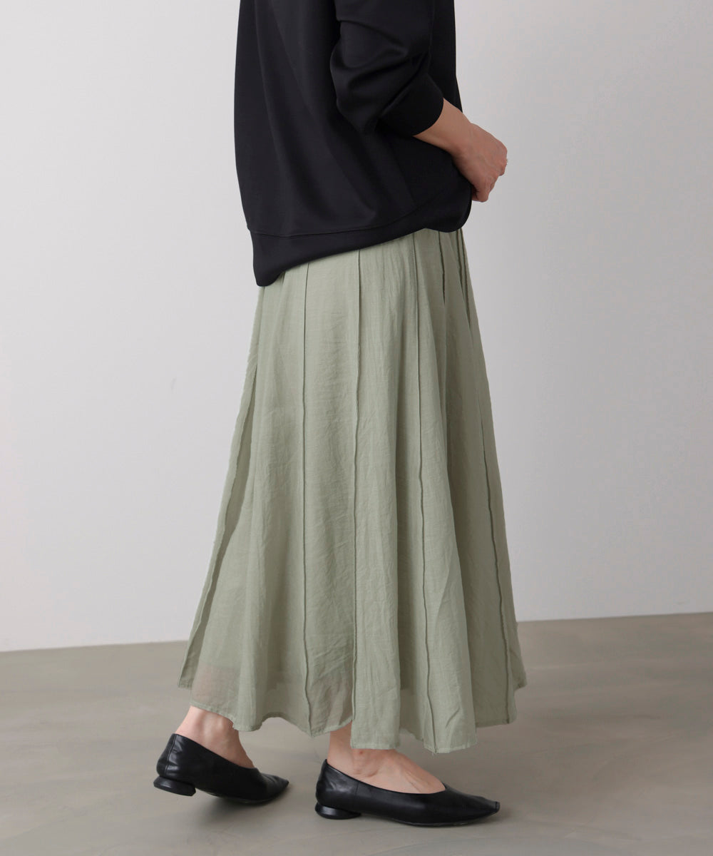 シアー綿タッチスカート