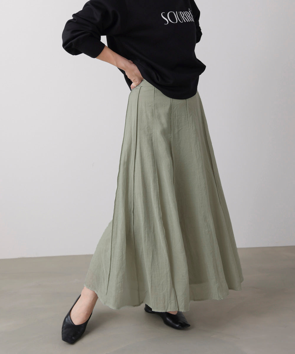シアー綿タッチスカート