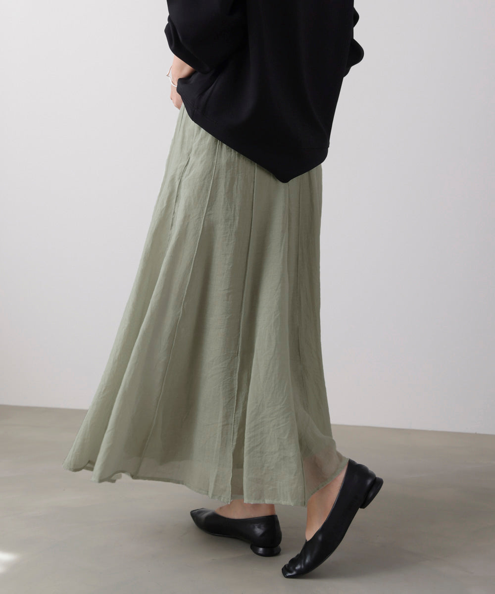 シアー綿タッチスカート