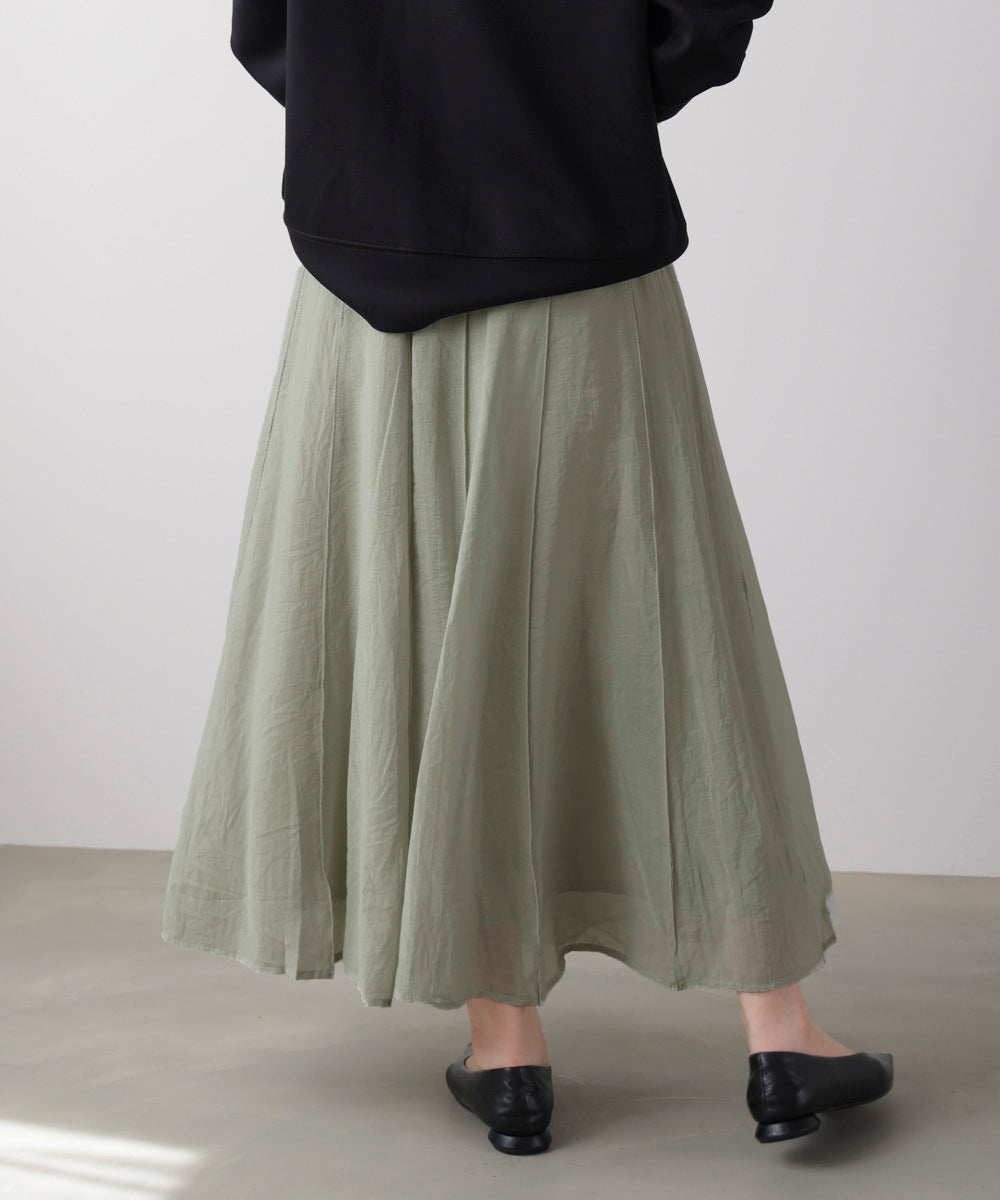 シアー綿タッチスカート