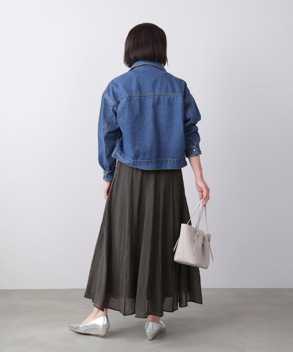 シアー綿タッチスカート