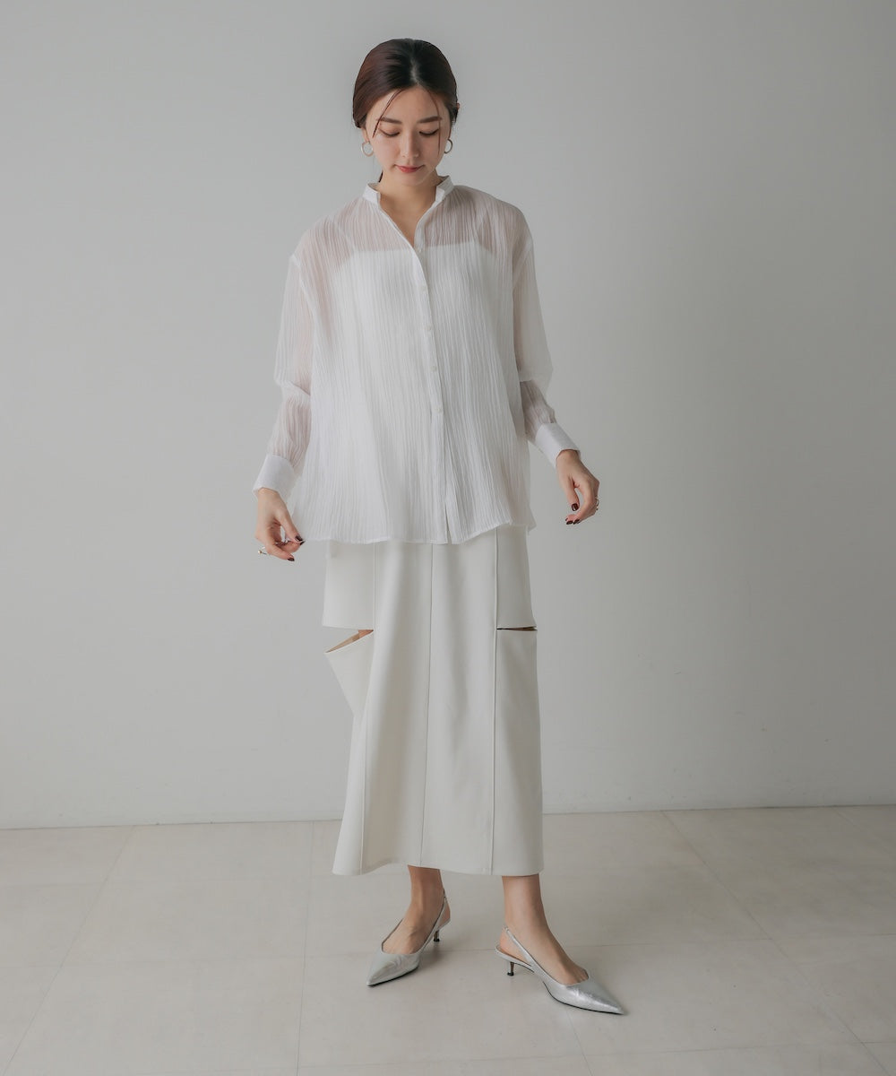 BACK CROSS SHEER SHIRT