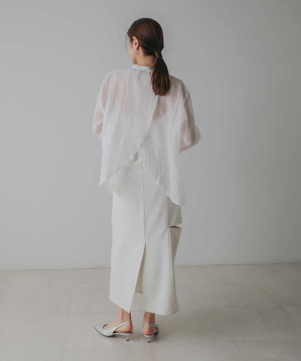 BACK CROSS SHEER SHIRT