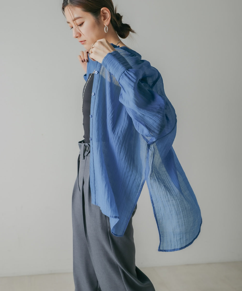 BACK CROSS SHEER SHIRT
