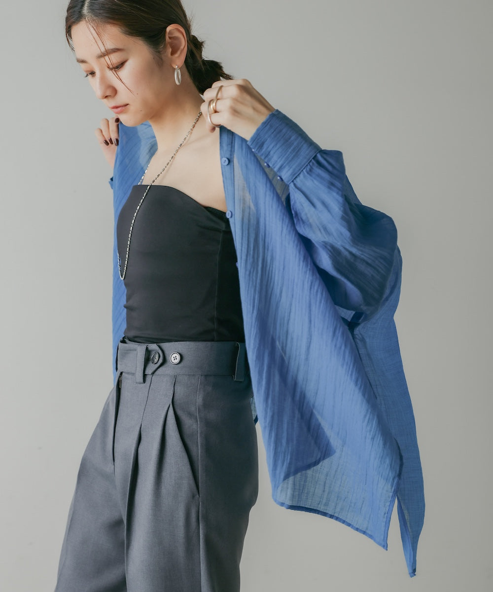 BACK CROSS SHEER SHIRT