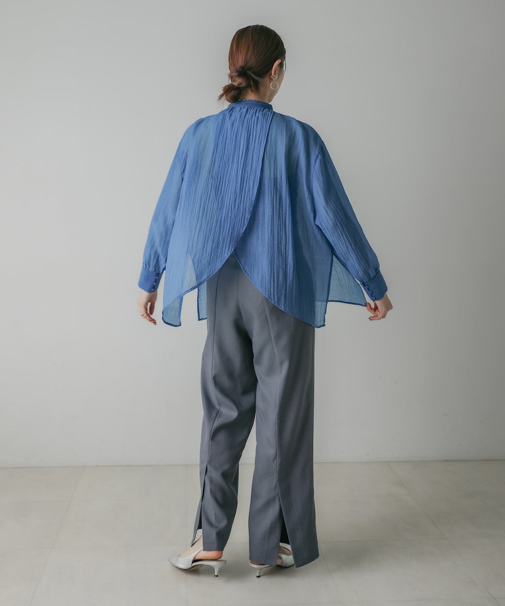 BACK CROSS SHEER SHIRT