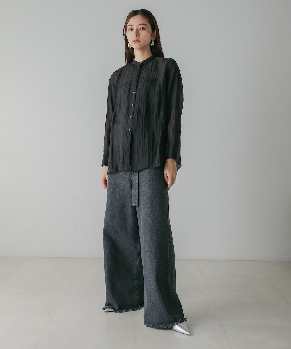 BACK CROSS SHEER SHIRT