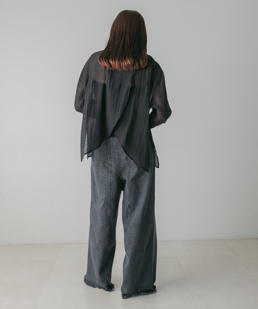 BACK CROSS SHEER SHIRT