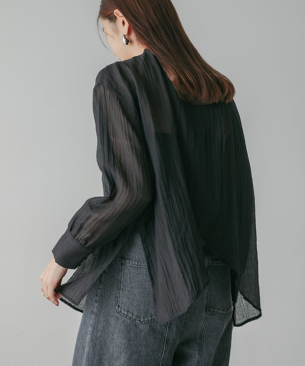 BACK CROSS SHEER SHIRT