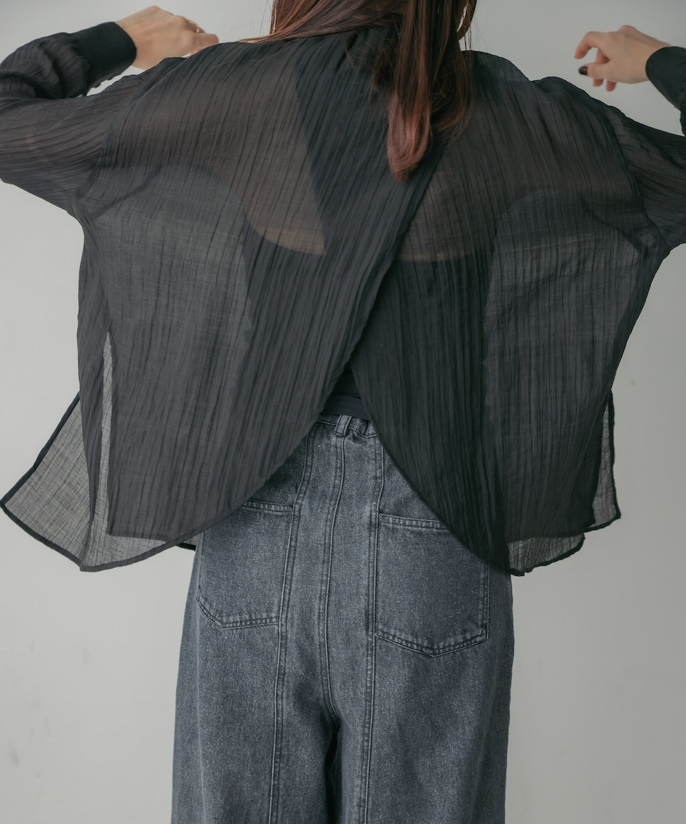 BACK CROSS SHEER SHIRT
