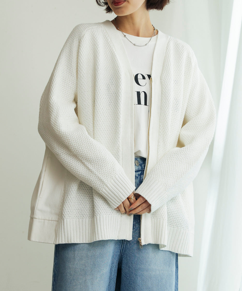 デニムコンビVZIPブルゾン