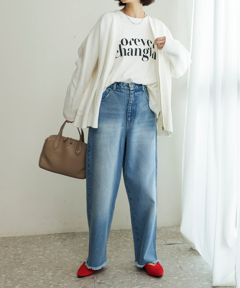 デニムコンビVZIPブルゾン