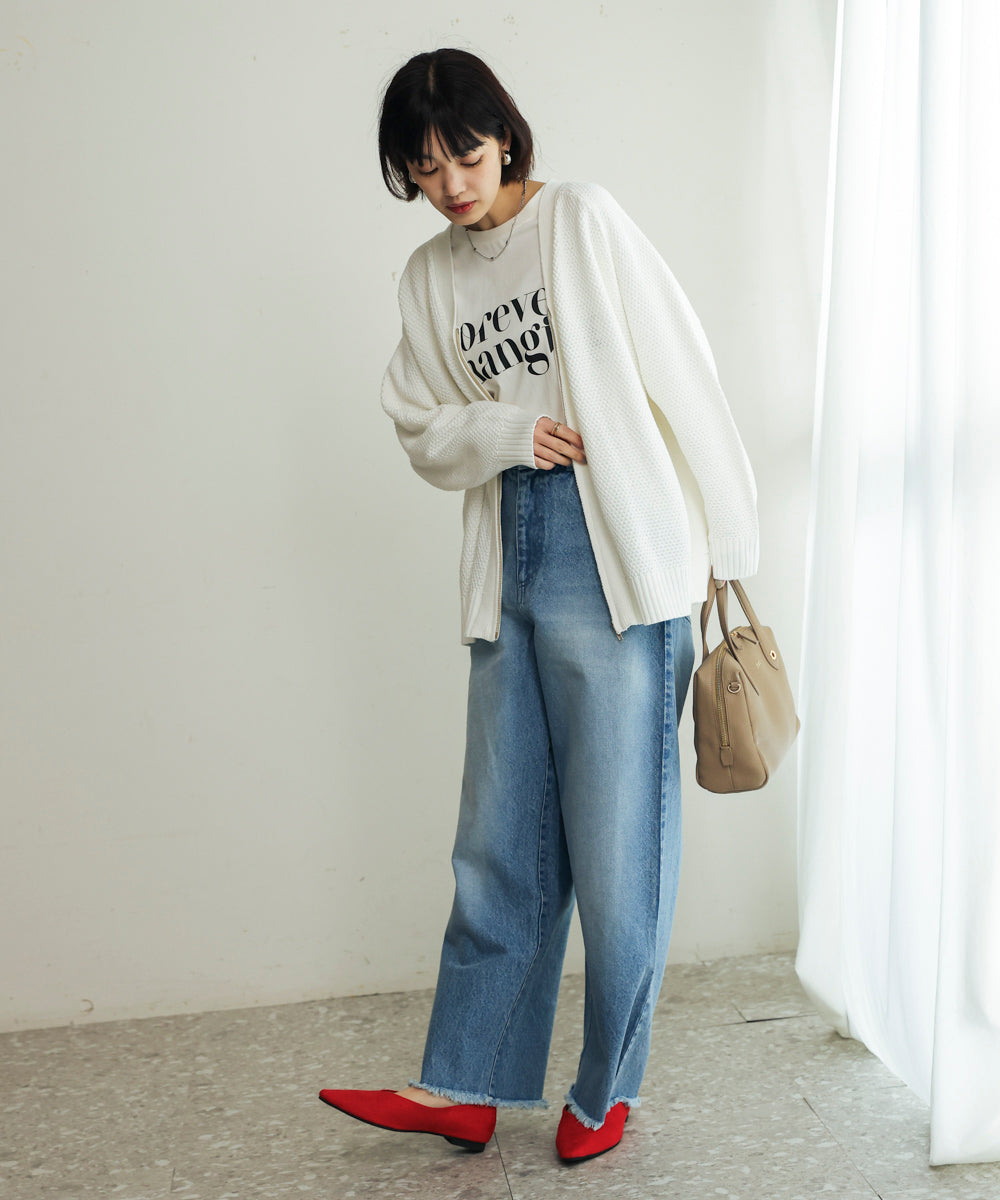 デニムコンビVZIPブルゾン