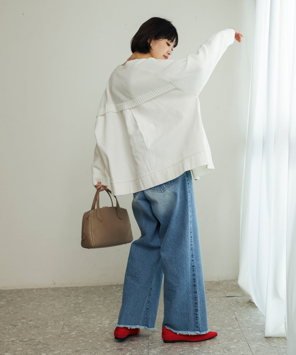 デニムコンビVZIPブルゾン