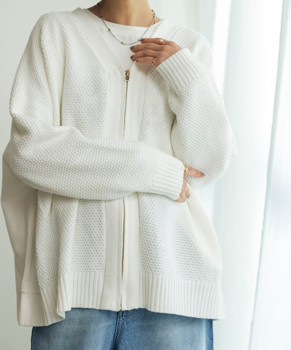 デニムコンビVZIPブルゾン