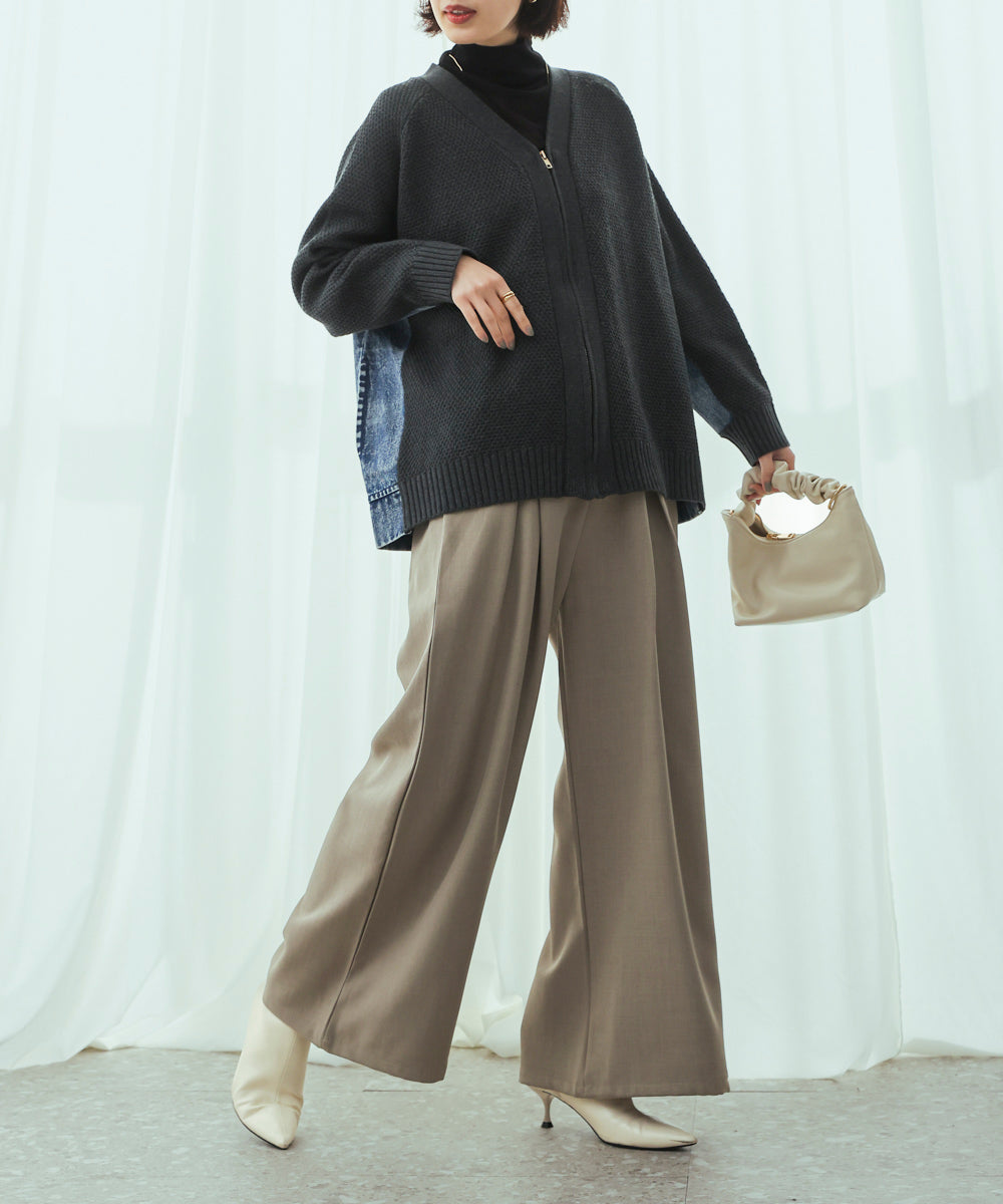 デニムコンビVZIPブルゾン