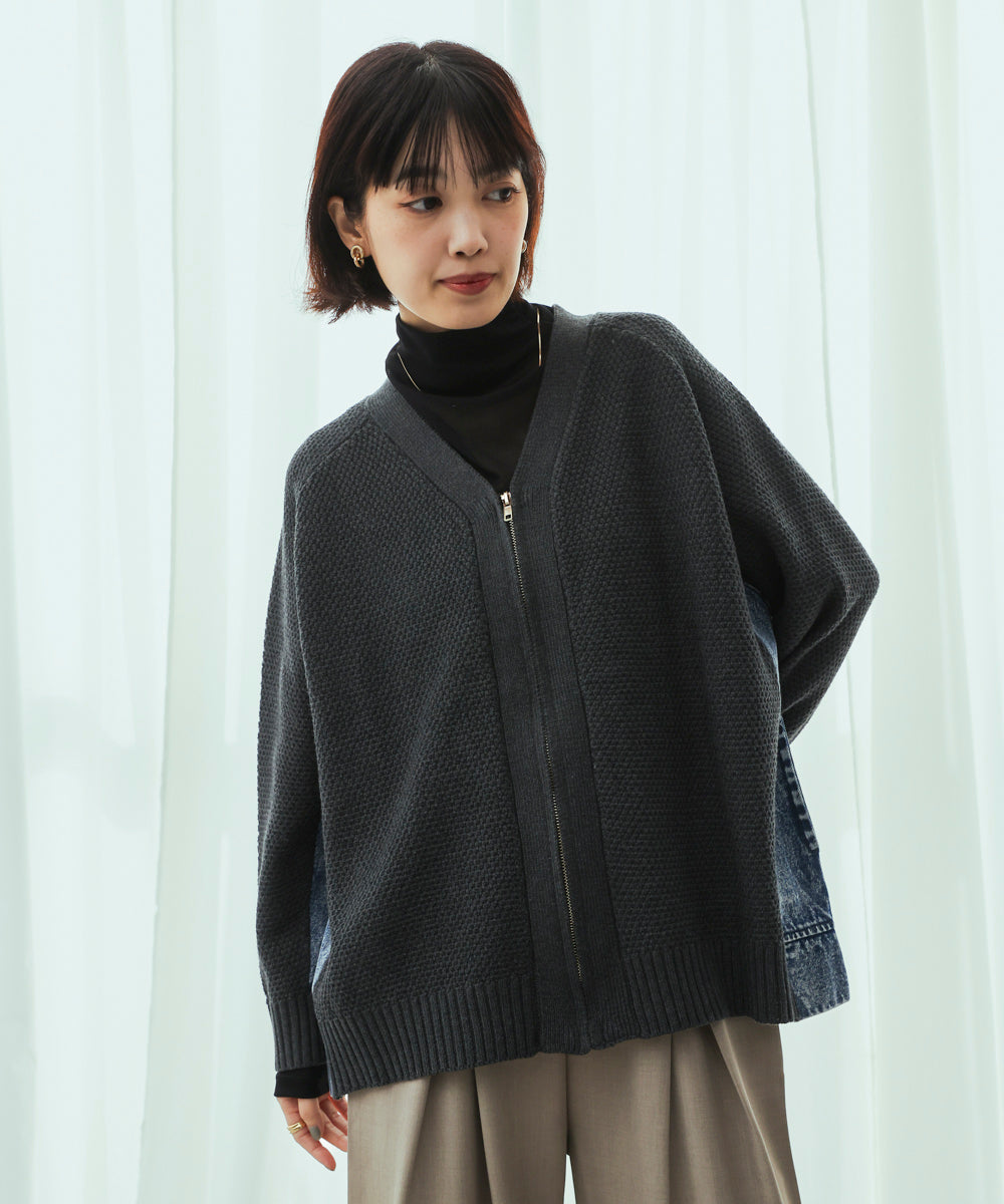 デニムコンビVZIPブルゾン